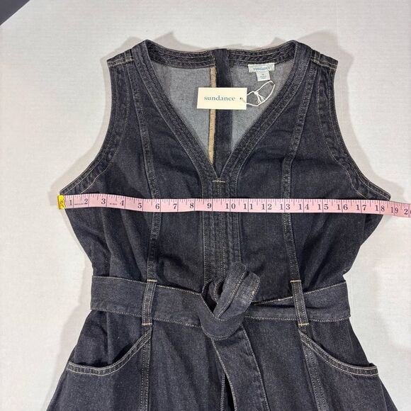 Sundance Poppy Denim Dress in Washed Black NEW Size 12 - Picture 12 of 14